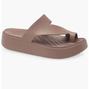 CROCS Brown Sandals Chunky Platform Comfort